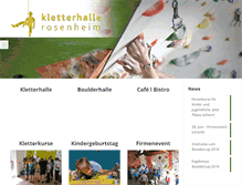 Tablet Screenshot of kletterhalle-rosenheim.de